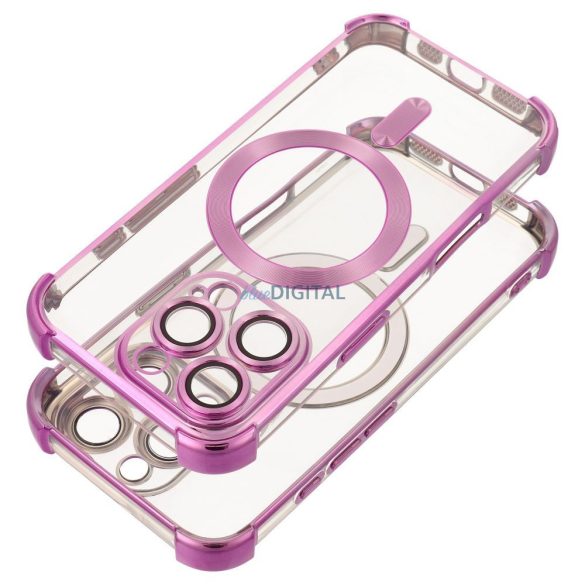 Carcasă compatibilă ANTISHOCK ELECTRO MagSafe pentru iPhone 16 - roz