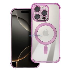 Carcasă compatibilă ANTISHOCK ELECTRO MagSafe pentru iPhone 16 Pro Max - roz