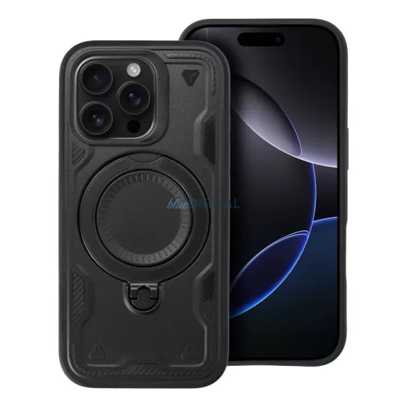 HUSĂ! - Carcasă FROST ARMOR pentru iPhone 16 Pro - negru