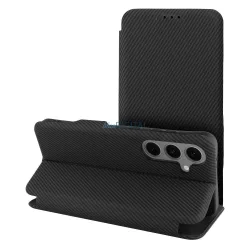   HUSĂ! - FOLIO SIDE MAGNET Deschidere Caz Samsung Galaxy S25 Plus - negru