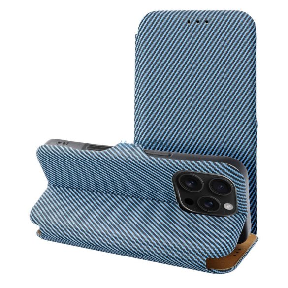 FOLIO SIDE MAGNET Caz de deschidere iPhone 16 - Albastru