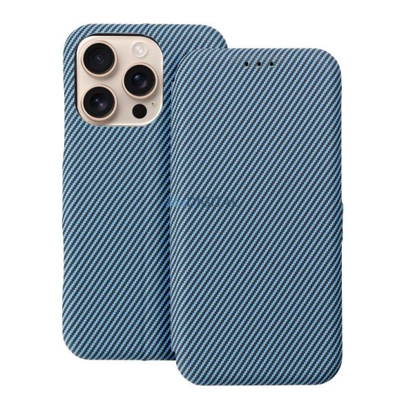 FOLIO SIDE MAGNET Caz de deschidere iPhone 16 - Albastru