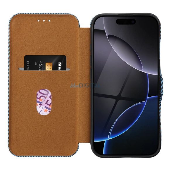 FOLIO SIDE MAGNET Caz de deschidere iPhone 16 - Albastru