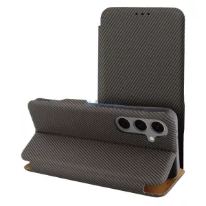 HUSĂ! - Carcasă cu deschidere FOLIO SIDE MAGNET Samsung Galaxy S25 Plus - maro