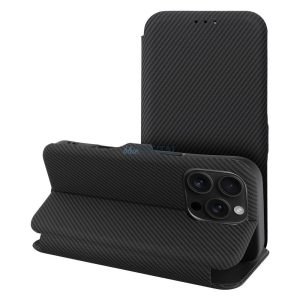 Carcasă FOLIO SIDE MAGNET flip open pentru iPhone 16 - negru