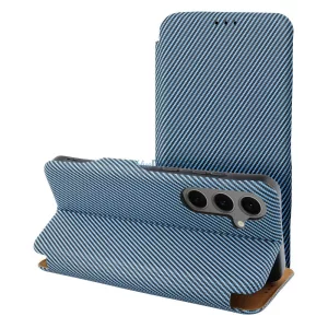 HUSĂ! - FOLIO SIDE MAGNET Caz de deschidere Samsung Galaxy S25 Plus - Albastru