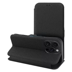   HUSĂ! - FOLIO SIDE MAGNET Caz de deschidere iPhone 15 Pro Max - Negru