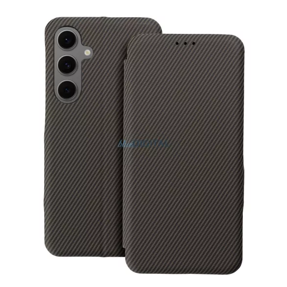 HUSĂ! - FOLIO SIDE MAGNET Openable Caz Xiaomi Redmi Notă 14 5G - maro