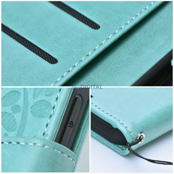 Carcasă de carte MEZZO Samsung Galaxy A36 - verde "lemn"