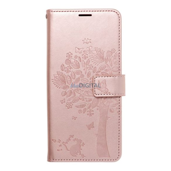 Carcasă de carte MEZZO Samsung Galaxy A36 - culoarea aurului roz "lemn"