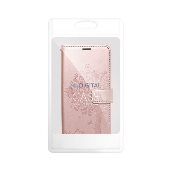 Carcasă de carte MEZZO Samsung Galaxy A36 - culoarea aurului roz "lemn"