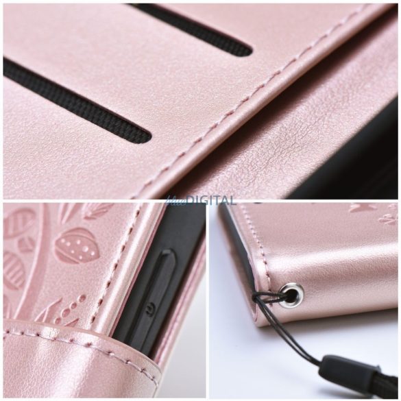 Carcasă de carte MEZZO Samsung Galaxy A36 - culoarea aurului roz "lemn"