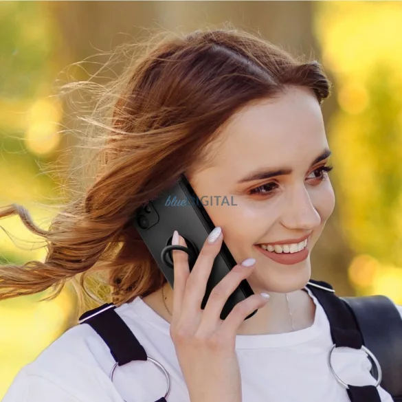 HUSĂ! - Husă SILICONE RING Samsung Galaxy A36 - negru