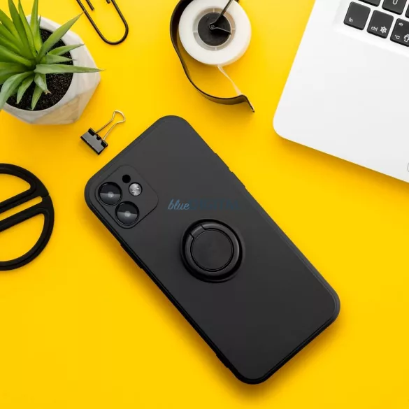 HUSĂ! - Husă SILICONE RING Samsung Galaxy A36 - negru