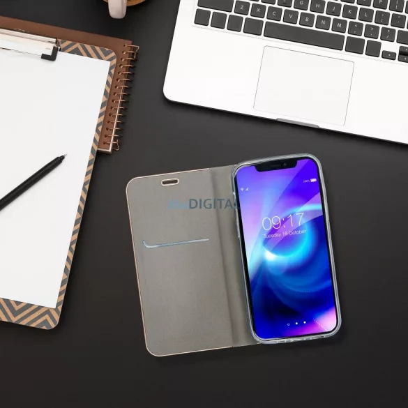 HUSĂ! - Husă de carte LUNA Samsung Galaxy A26 - argintiu