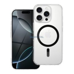   HUSĂ! - Husă compatibilă Drop Glue Colorful Ring MagSafe pentru iPhone 14 Pro - negru-transparent