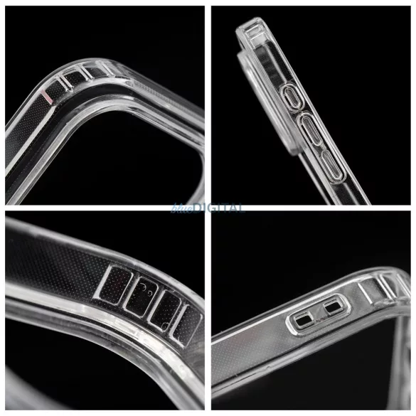 HUSĂ! - Husă compatibilă Drop Glue Colorful Ring MagSafe pentru iPhone 16 Pro - alb