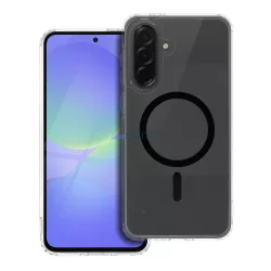  HUSĂ! - Drop Glue Inel colorat MagSafe caz compatibil Samsung Galaxy A36 - negru-transparent