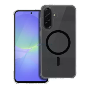 HUSĂ! - Drop Glue Inel colorat MagSafe caz compatibil Samsung Galaxy A36 - negru-transparent
