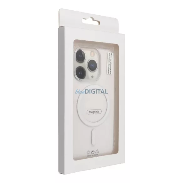 HUSĂ! - Husă compatibilă Drop Glue Colorful Ring MagSafe pentru iPhone 12/12 Pro - alb