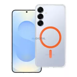   HUSĂ! - Picătură de lipici colorat inel MagSafe caz compatibil Samsung Galaxy S25 Plus - portocaliu