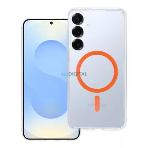 HUSĂ! - Picătură de lipici colorat inel MagSafe caz compatibil Samsung Galaxy S25 Plus - portocaliu