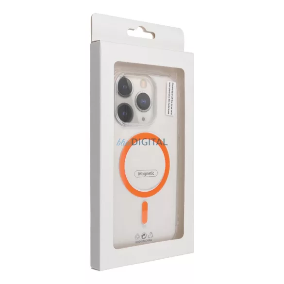 HUSĂ! - Picătură de lipici colorat inel MagSafe caz compatibil Samsung Galaxy S25 Plus - portocaliu