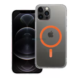   HUSĂ! - Husă compatibilă Drop Glue Colorful Ring MagSafe pentru iPhone 12 Pro Max - portocaliu