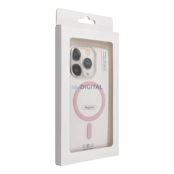 HUSĂ! - Husă compatibilă Drop Glue Colorful Ring MagSafe pentru iPhone 13 mini - roz