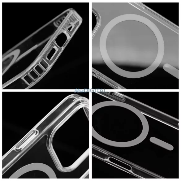 HUSĂ! - Husă compatibilă Drop Glue Colorful Ring MagSafe pentru iPhone 12 Pro Max - gri