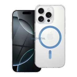   HUSĂ! - Husă compatibilă Drop Glue Colorful Ring MagSafe pentru iPhone 16 Pro - albastru deschis