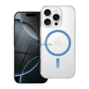 HUSĂ! - Husă compatibilă Drop Glue Colorful Ring MagSafe pentru iPhone 12 Pro Max - albastru deschis