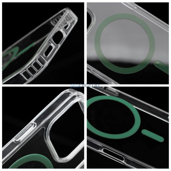 HUSĂ! - Husă compatibilă Drop Glue Colorful Ring MagSafe pentru iPhone 14 Pro Max - verde închis