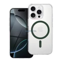   HUSĂ! - Husă compatibilă Drop Glue Colorful Ring MagSafe pentru iPhone 12/12 Pro - verde închis