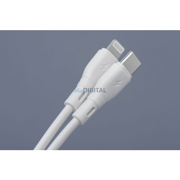 Blue Star PJ72 Eco Type-C - Lightning cablu 27W 2.4A 1m - alb