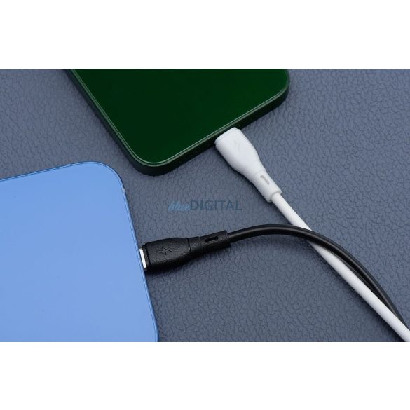 Blue Star PJ72 Eco Type-C - Lightning cablu 27W 2.4A 1m - alb