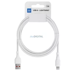 Blue Star PJ68 Eco USB-A - Lightning cablu 2.4A 1m - alb
