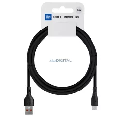 Blue Star PJ68 Eco USB-A - cablu micro USB 2A 1m - negru