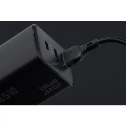 Blue Star PJ68 Eco USB-A - cablu micro USB 2A 1m - negru