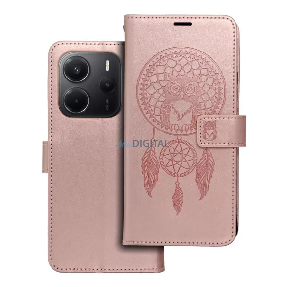 HUSĂ! - MEZZO cărți Xiaomi Redmi Notă 14 5G - aur roz "dream catcher"
