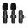 Microfon lavalier fără fir Lightning cu păr lung dublu (set de 2) K1 negru