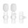 Microfon lavalier fără fir Lightning cu păr lung dublu (set de 2) K1 alb Microfon lavalier fără fir Lightning cu păr lung dublu (set de 2) K1 alb