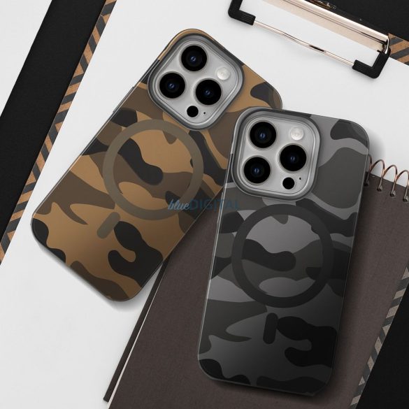 Forcell F-Protect MagSafe caz compatibil Samsung Galaxy S25 Ultra - maro camuflaj