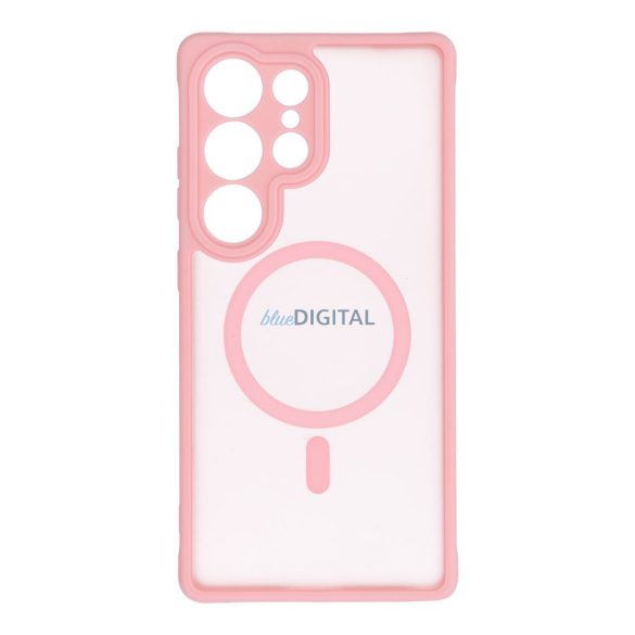 FULL MATTE MAG COVER Caz compatibil MagSafe Xiaomi Redmi Note 14 Pro 5G - roz deschis