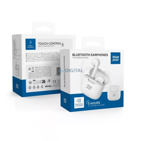 Blue Star FI7 TWS Căști fără fir Bluetooth - alb