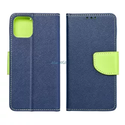   HUSĂ! - FANCY Openable caz Xiaomi Redmi Notă 14 5G - albastru marin-verde lamaie