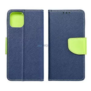 HUSĂ! - FANCY Openable caz Xiaomi Redmi Notă 14 5G - albastru marin-verde lamaie