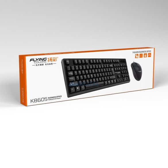 Tastatură QWERTY + mouse fără fir USB A K8605 U+U