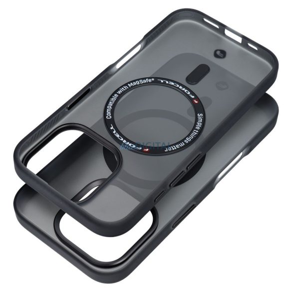 Forcell F-Protect MagSafe caz compatibil Samsung Galaxy S25 - negru transparent