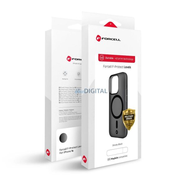 Forcell F-Protect MagSafe caz compatibil Samsung Galaxy S25 - negru transparent